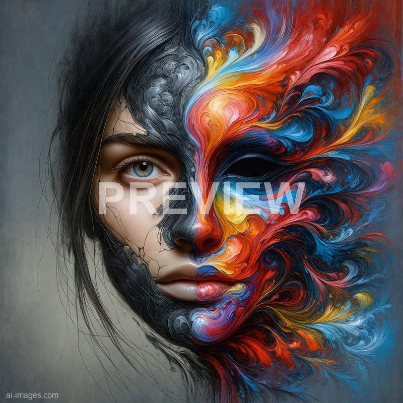 3448 - half-of-a-face-painted-in-vibrant-colors-while-the-ot_250421003549_Filename Text 2_03631_Filename Text 3